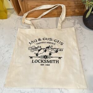 Disneys Gus Gus and Jaq Locksmith canvas totes grocery bag school bag shopping
